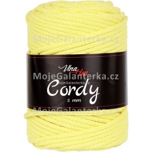 Příze Cordy, 5mm, 8184, žlutá