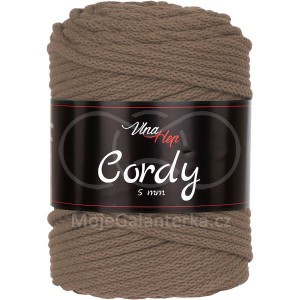 Příze Cordy, 5mm, 8224, šedohnědá (631)