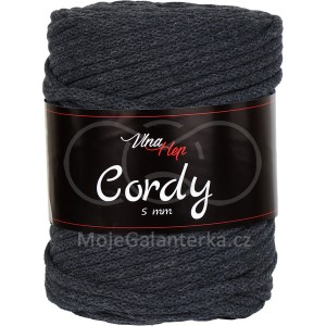 Příze Cordy, 5mm, 8236, tmavě šedá (antracit)