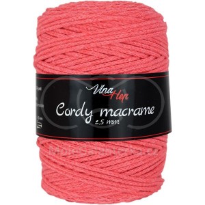 Příze Cordy Macrame, 8006, růžovo lososová