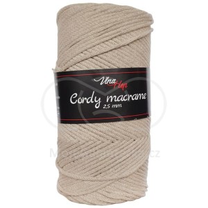 Příze Cordy Macrame, 8224, šedohnědá