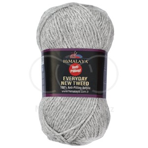 Příze Everyday New Tweed, 75113, šedobílá