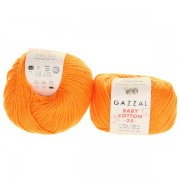 Příze Baby Cotton 25, 3416, oranžová