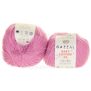 Příze Baby Cotton 25, 3422, šeříková