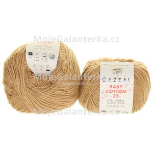 Příze Baby Cotton 25, 3424, béžová