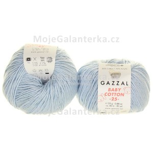 Příze Baby Cotton 25, 3429, dětská modrá