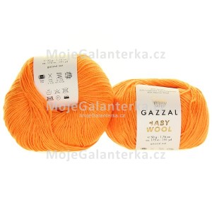 Příze Baby Wool, 837, oranžová