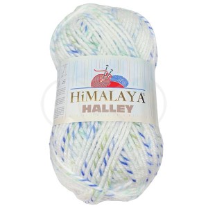 Příze Halley, 78017, bílo modro zelená