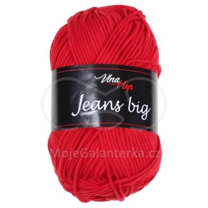 Příze Jeans Big, 8008, červená