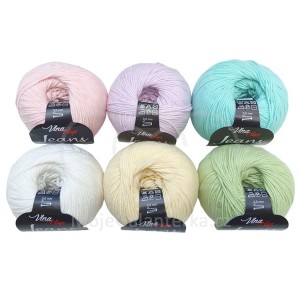 Příze Jeans, (Vlna-Hep), sada 2301 (6ks)