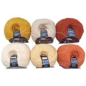 Příze Jeans, (Vlna-Hep), sada 2307 (6ks)