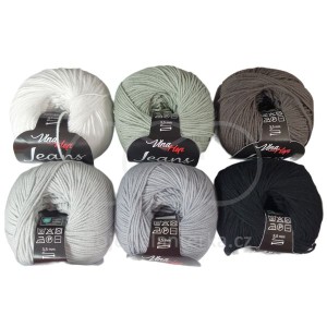 Příze Jeans, (Vlna-Hep), sada 2310 (6ks)