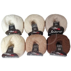 Příze Jeans, (Vlna-Hep), sada 2312 (6ks),