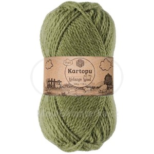 Příze Melange Wool,  K430, zelená