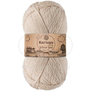 Příze Melange Wool,  K855, světle béžová