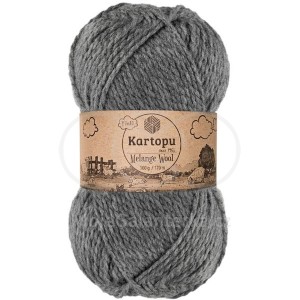Příze Melange Wool, K1002, šedá