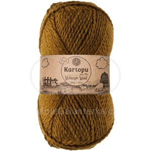 Příze Melange Wool, K4001, tmavá olivová (khaki)