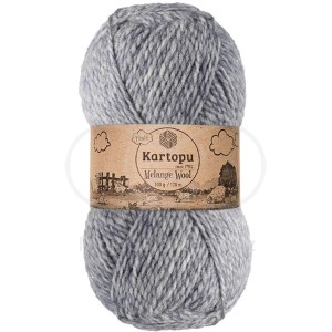 Příze Melange Wool, K9001, modrý melír