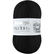 Příze Papatya Merino 50, 2000, černá
