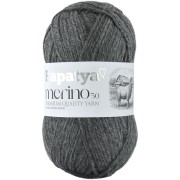 Příze Papatya Merino 50, 2180, tmavě šedá