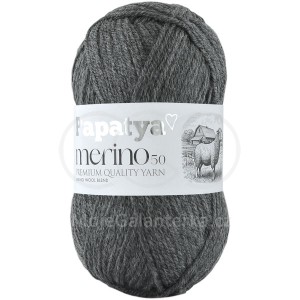 Příze Papatya Merino 50, 2180, tmavě šedá