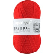 Příze Papatya Merino 50, 3070, červená