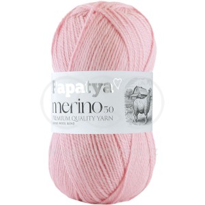 Příze Papatya Merino 50, 4420, světle růžová