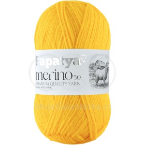 Příze Papatya Merino 50, 7850, žlutá