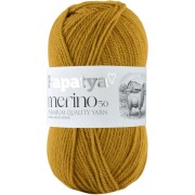 Příze Papatya Merino 50, 8820, hořčicová