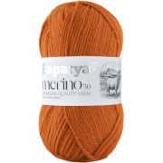 Příze Papatya Merino 50, 8960, rezavě hnedá