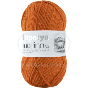 Příze Papatya Merino 50, 8960, rezavě hnedá