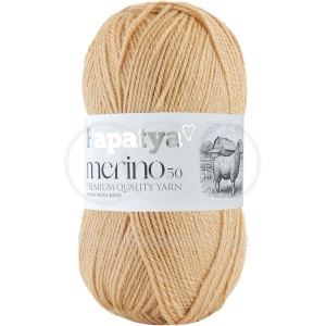 Příze Papatya Merino 50, 9140, tmavě béžová