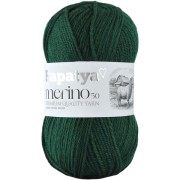 Příze Papatya Merino 50, 56150, tmavě zelená