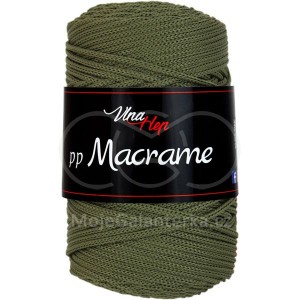 Příze PP Macrame, 2mm, 4164, khaki zelená