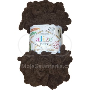 Příze Puffy,   26, tmavě hnědá