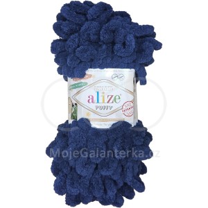 Příze Puffy,   58, tmavě modrá