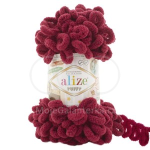 Příze Puffy,  107, bordó