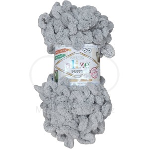 Příze Puffy,  302, šedá