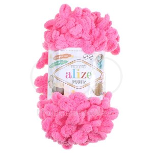 Příze Puffy, 377, neonově růžová