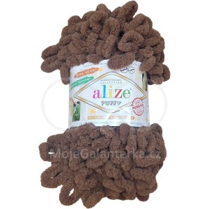 Příze Puffy,  493, tmavě hnědá