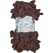 Příze Puffy,  534, kávová hnědá