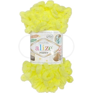 Příze Puffy,  552, neon žlutá