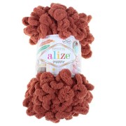 Příze Puffy,  597, rezavo-hnědá