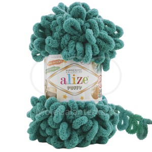 Příze Puffy, 847, smaragdová