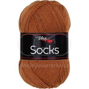 Příze Socks, 61054, hnědá rezavá