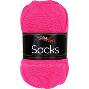 Příze Socks, 61345, neonově růžová
