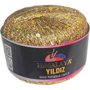 Příze Yildiz, 58102, zlatá se zlatými flitry