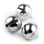 Rolnička, 20 mm, průvlek 4mm, stříbrná