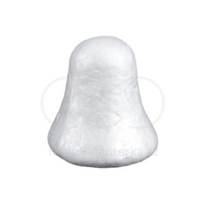 Zvonek, 6,5 cm, polystyren, bílý