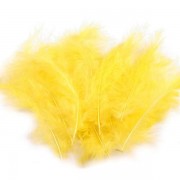 Pštrosí peří, délka 9-16 cm, žluté